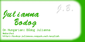 julianna bodog business card