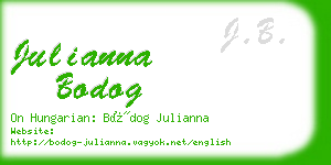 julianna bodog business card